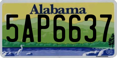 AL license plate 5AP6637