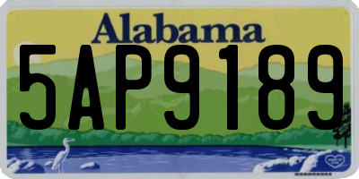 AL license plate 5AP9189