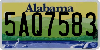 AL license plate 5AQ7583