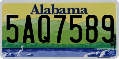 AL license plate 5AQ7589