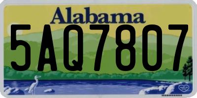 AL license plate 5AQ7807