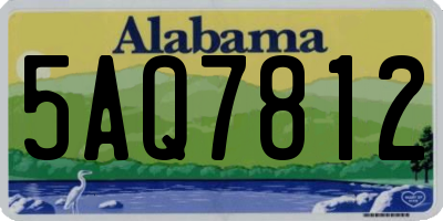 AL license plate 5AQ7812