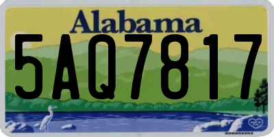 AL license plate 5AQ7817