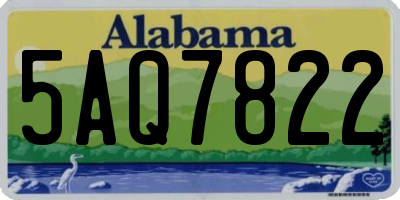 AL license plate 5AQ7822