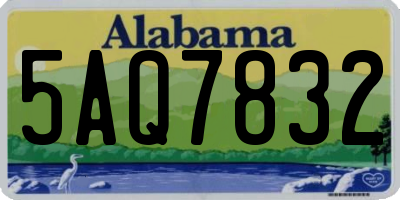 AL license plate 5AQ7832
