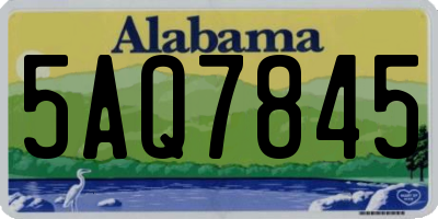 AL license plate 5AQ7845