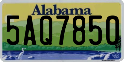 AL license plate 5AQ7850