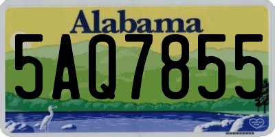 AL license plate 5AQ7855