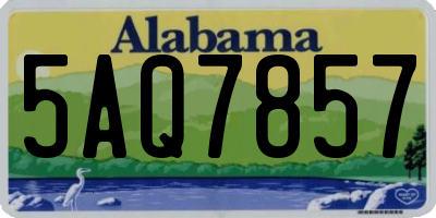 AL license plate 5AQ7857