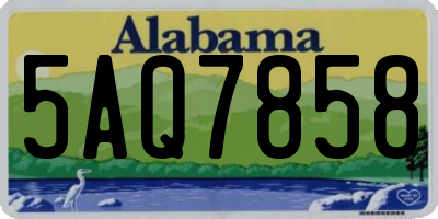 AL license plate 5AQ7858
