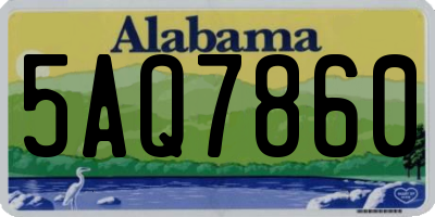 AL license plate 5AQ7860