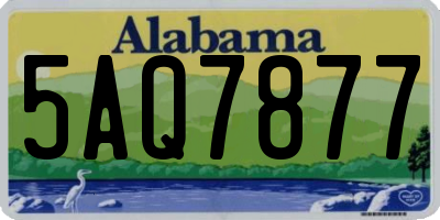 AL license plate 5AQ7877