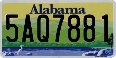 AL license plate 5AQ7881