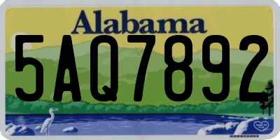 AL license plate 5AQ7892