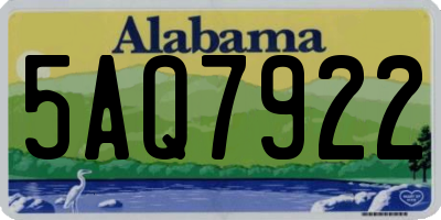 AL license plate 5AQ7922