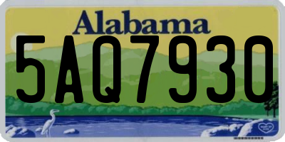 AL license plate 5AQ7930