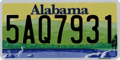 AL license plate 5AQ7931