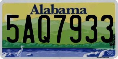 AL license plate 5AQ7933