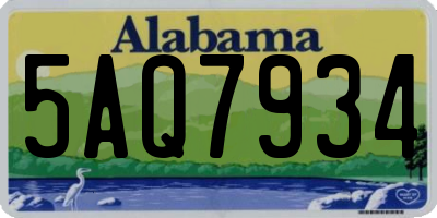 AL license plate 5AQ7934