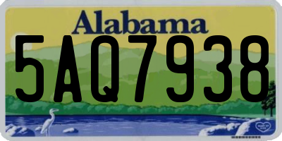 AL license plate 5AQ7938