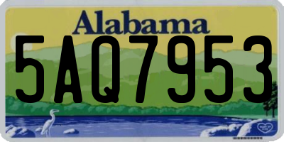 AL license plate 5AQ7953