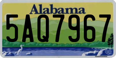 AL license plate 5AQ7967