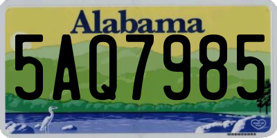 AL license plate 5AQ7985