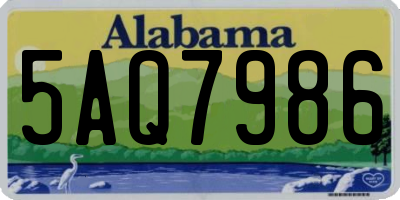 AL license plate 5AQ7986