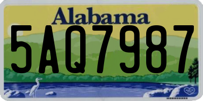AL license plate 5AQ7987