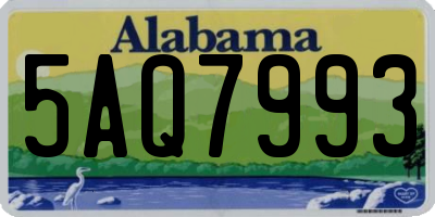 AL license plate 5AQ7993