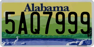 AL license plate 5AQ7999