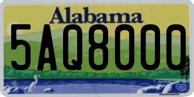 AL license plate 5AQ8000