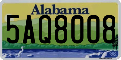 AL license plate 5AQ8008