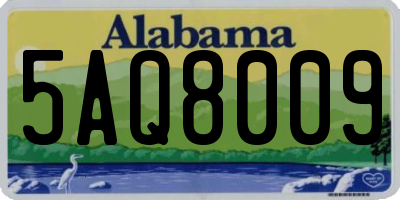 AL license plate 5AQ8009