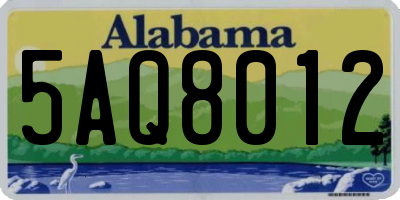 AL license plate 5AQ8012