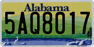 AL license plate 5AQ8017