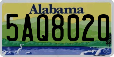 AL license plate 5AQ8020