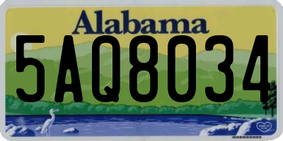 AL license plate 5AQ8034