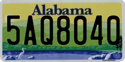 AL license plate 5AQ8040