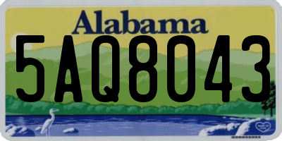 AL license plate 5AQ8043
