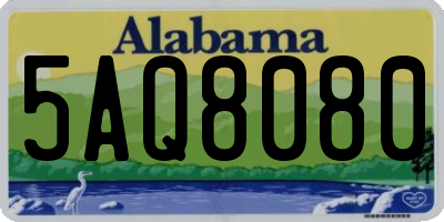 AL license plate 5AQ8080