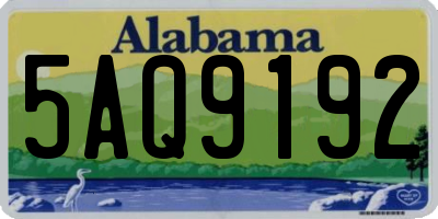 AL license plate 5AQ9192