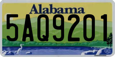 AL license plate 5AQ9201
