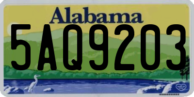 AL license plate 5AQ9203