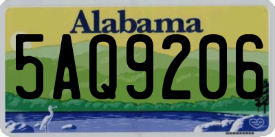 AL license plate 5AQ9206