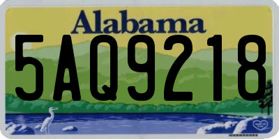 AL license plate 5AQ9218
