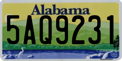 AL license plate 5AQ9231