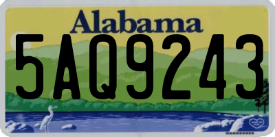 AL license plate 5AQ9243