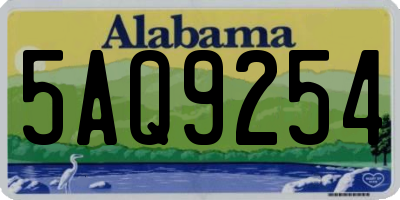 AL license plate 5AQ9254