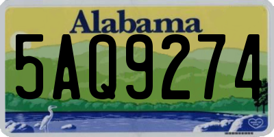AL license plate 5AQ9274